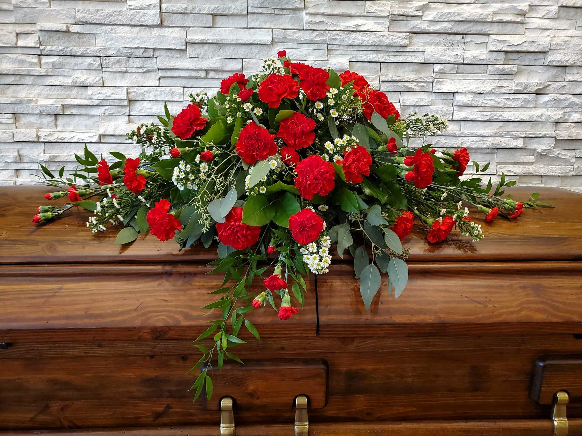 Economy Carnation Casket Spray